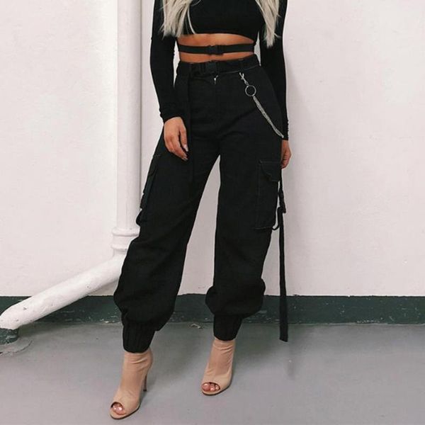 women's pants & capris casual women solid color ankle banded multi pockets high street style cargo for daily wear vintage trouser, Black;white
women's pants & capris casual women solid color ankle banded multi pockets high street style cargo for daily wear vintage trouser, Black;white