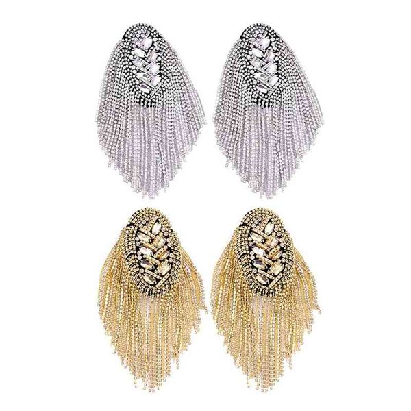 tassel epaulet rhinestone board costume shoulder badge decor for man women, Gray
tassel epaulet rhinestone board costume shoulder badge decor for man women, Gray