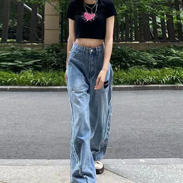 men's jeans women's jeans with high waist, straight, thin, wide line, slices, tf1t, Blue
men's jeans women's jeans with high waist, straight, thin, wide line, slices, tf1t, Blue