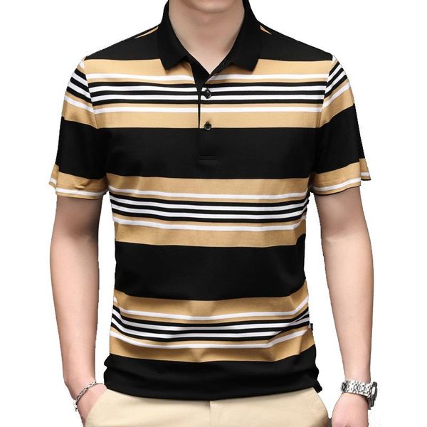men's polos mens shirt fresh stripes plus size 4xl brand short sleeve for summer business fashion casual a07161359, White;black
men's polos mens shirt fresh stripes plus size 4xl brand short sleeve for summer business fashion casual a07161359, White;black