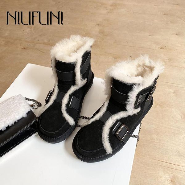 boots winter warm snow shearling short tube plush cotton shoes wool women's flats belt buckle suede women shoe, Black
boots winter warm snow shearling short tube plush cotton shoes wool women's flats belt buckle suede women shoe, Black