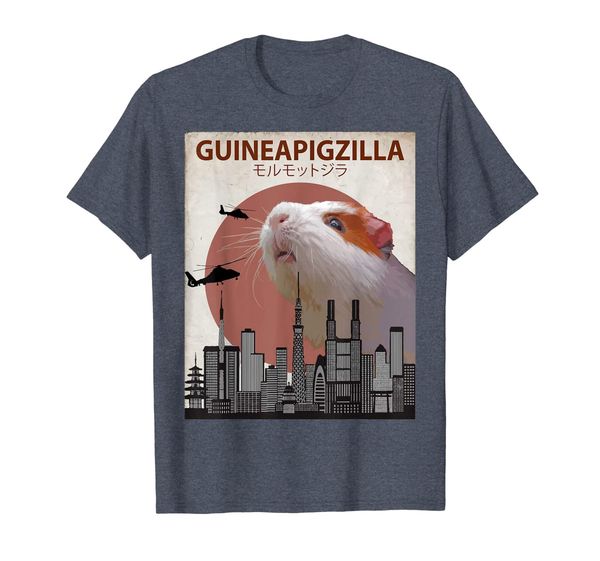 guineapigzilla funny guinea pig t-shirt gift, White;black