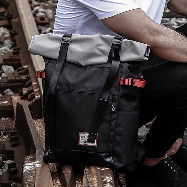 backpack fashion men's casual large-capacity student bag trend outdoor sports travel waterproof roll cover
backpack fashion men's casual large-capacity student bag trend outdoor sports travel waterproof roll cover