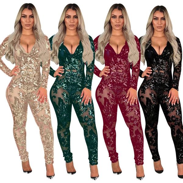 women's jumpsuits & rompers black lace jumpsuit 2021 long sleeve v-neck print sequin bodysuits tights women nightclub club, Black;white
women's jumpsuits & rompers black lace jumpsuit 2021 long sleeve v-neck print sequin bodysuits tights women nightclub club, Black;white
