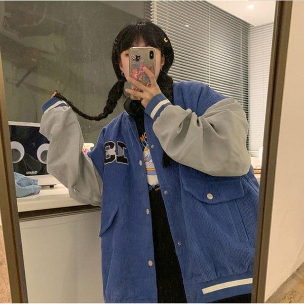 women's jackets oversize bomber jacket women loose corduroy baseball vintage embroidery streetwear coat for autumn, Black;brown
women's jackets oversize bomber jacket women loose corduroy baseball vintage embroidery streetwear coat for autumn, Black;brown