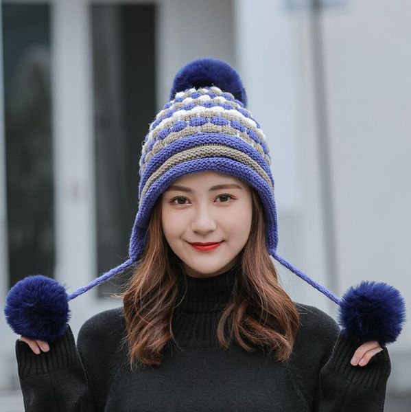 winter female sweet and cute student ear knitted hats caps gszm010 fashion simple thick warm woolen cap, Blue;gray
winter female sweet and cute student ear knitted hats caps gszm010 fashion simple thick warm woolen cap, Blue;gray