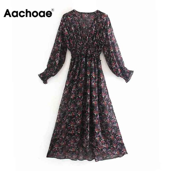 aachoae chic women v neck ruffles chiffon dress floral print elastic waist retro dress female a-line long sleeve midi dresses 210413, Black;gray
aachoae chic women v neck ruffles chiffon dress floral print elastic waist retro dress female a-line long sleeve midi dresses 210413, Black;gray