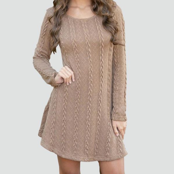 casual dresses women sweater spring autumn o neck pure a line knitted dress lady long sleeve slim plus size pullover vestido, Black;gray
casual dresses women sweater spring autumn o neck pure a line knitted dress lady long sleeve slim plus size pullover vestido, Black;gray