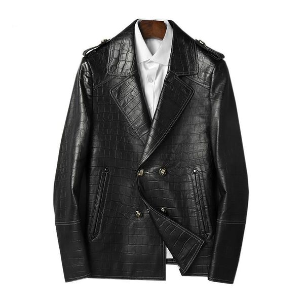 leather jacket short sheepskin coat spring genuine jackets korean double breasted suit blazer p-xsl99523 kj1608 men's & faux, Black
leather jacket short sheepskin coat spring genuine jackets korean double breasted suit blazer p-xsl99523 kj1608 men's & faux, Black