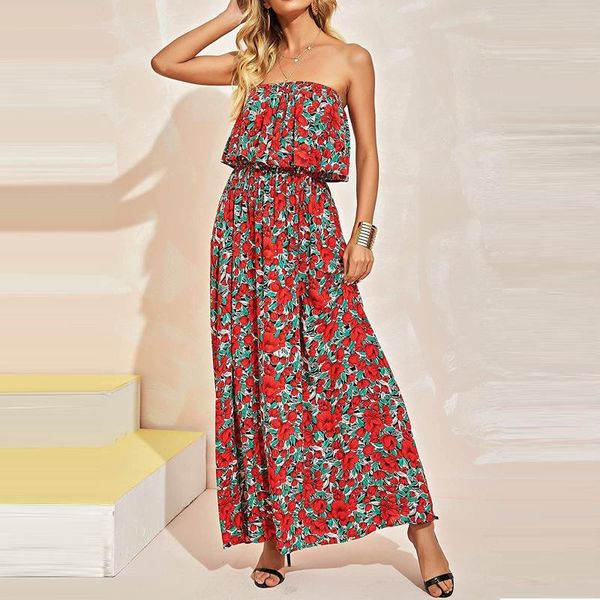 casual dresses women's summer floral strapless long dress fashion tube bandeau maxi beach bohemian print holiday, Black;gray
casual dresses women's summer floral strapless long dress fashion tube bandeau maxi beach bohemian print holiday, Black;gray