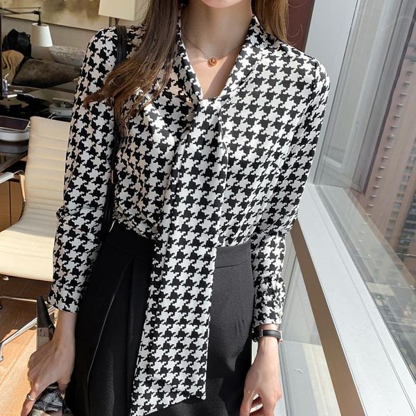 houndstooth shirt female jacket 2021 spring summer women chiffon blouse bow korean fashion vintage y2k allover print women's blouses &, White
houndstooth shirt female jacket 2021 spring summer women chiffon blouse bow korean fashion vintage y2k allover print women's blouses &, White