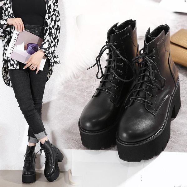 boots 2021 korean spring and autumn punk thick bottom muffin lace up heel ankle single high short, Black
boots 2021 korean spring and autumn punk thick bottom muffin lace up heel ankle single high short, Black