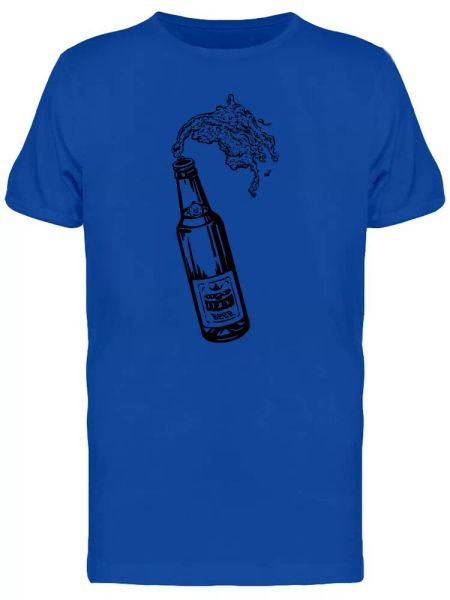 Open Bottle Of Beer B&W Men's Tee -Image by Shutterstock, White;black