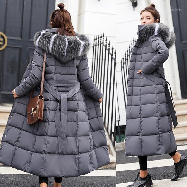 women's down & parkas winter thick warm long coat korean fashion female overcoat jackets for women 2021 with hood, Black
women's down & parkas winter thick warm long coat korean fashion female overcoat jackets for women 2021 with hood, Black