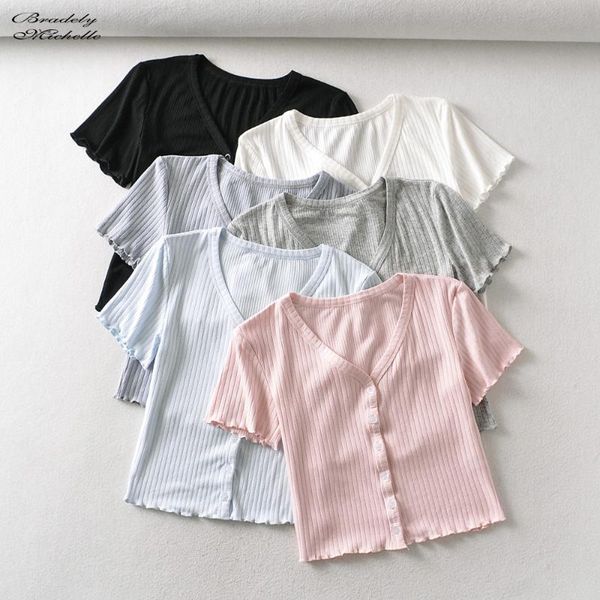 women's blouses & shirts bradely michelle 2021 summer lady streetwear thin v-neck short-sleeve cotton knitted cardigan, White
women's blouses & shirts bradely michelle 2021 summer lady streetwear thin v-neck short-sleeve cotton knitted cardigan, White