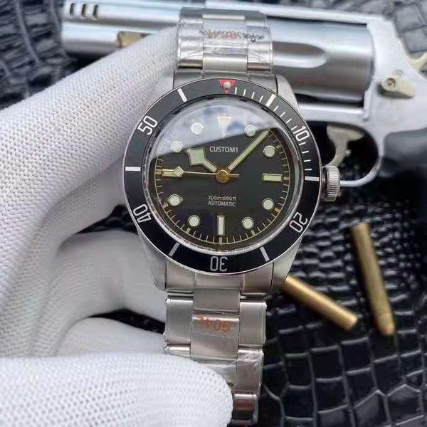 41mm men's watch big brand automatic mechanical miyota8215 black dial 316 stainless steel strap clock wristwatches, Slivery;brown
41mm men's watch big brand automatic mechanical miyota8215 black dial 316 stainless steel strap clock wristwatches, Slivery;brown