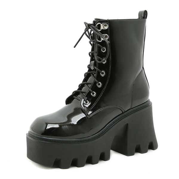 retro martens lace up zipper autumn modern boots womens ladies 9.5cm chunky wedge platform black patent leather ankle punk goth
retro martens lace up zipper autumn modern boots womens ladies 9.5cm chunky wedge platform black patent leather ankle punk goth