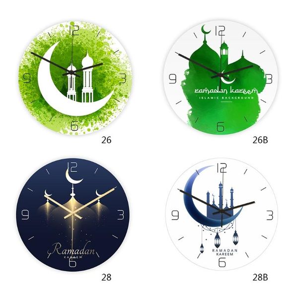 muslim elements eid mubarak wall clock living room bedroom clocks decorations