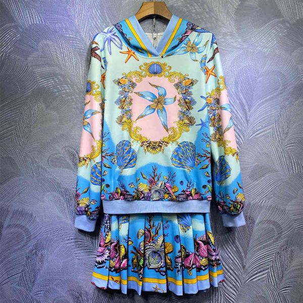 two piece dress 2021 spring runways women skirt floral suit printing hoodie + skirts plied 2 a384 assembly, White
two piece dress 2021 spring runways women skirt floral suit printing hoodie + skirts plied 2 a384 assembly, White