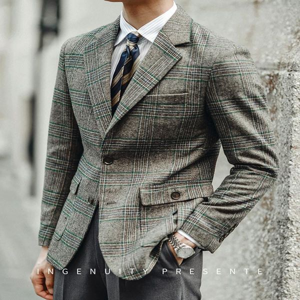 men's suits & blazers american wool blend suit mens business versatile high luxury casual chaqueta hombre formal coat fashion tweed men, White;black
men's suits & blazers american wool blend suit mens business versatile high luxury casual chaqueta hombre formal coat fashion tweed men, White;black