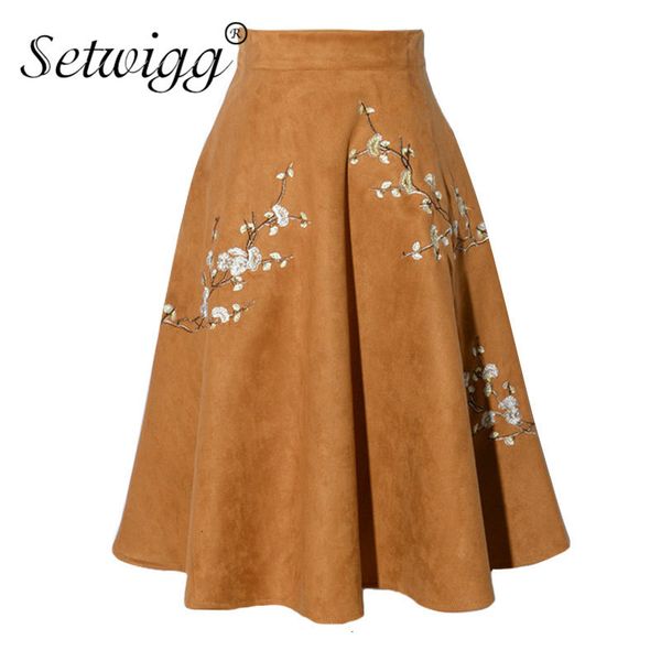 Skirts skirts Autumn Thick Suede Midi Skater Side Pockets Embroidered Plum Blossom Winter Knee Length Flared 6H2W, Black
Skirts skirts Autumn Thick Suede Midi Skater Side Pockets Embroidered Plum Blossom Winter Knee Length Flared 6H2W, Black