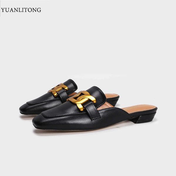 lefu sho women's one pedal 2021 soft leather british style half care leisure fashion lazy, Black
lefu sho women's one pedal 2021 soft leather british style half care leisure fashion lazy, Black
