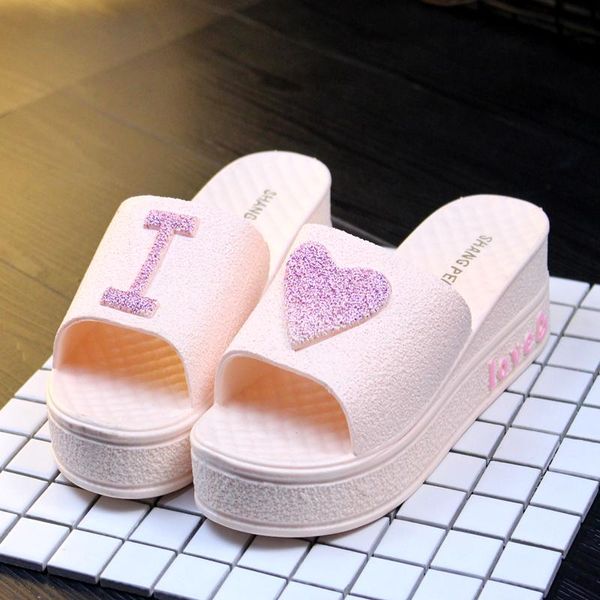 women's slippers summer thick-soled home bathroom soft-soled non-slip beach shoes wedges sandals slipper, Black
women's slippers summer thick-soled home bathroom soft-soled non-slip beach shoes wedges sandals slipper, Black