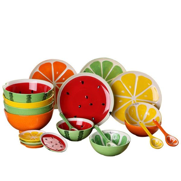 dishes & plates 1pcs creative bowl lovely hand painted fruit bowl/plate/spoon watermelon orange ceramic cartoon tableware flatware
dishes & plates 1pcs creative bowl lovely hand painted fruit bowl/plate/spoon watermelon orange ceramic cartoon tableware flatware
