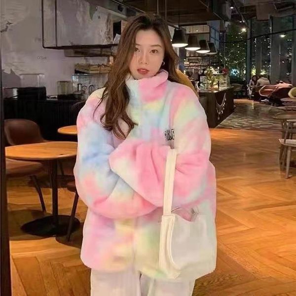 women's jackets fashion tide macaron colour faux lamb wool coats women kpop ins tie-dye zipper autumn winter warm streetwear mujer loos, Black;brown
women's jackets fashion tide macaron colour faux lamb wool coats women kpop ins tie-dye zipper autumn winter warm streetwear mujer loos, Black;brown