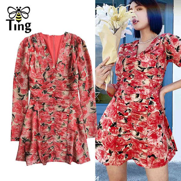 runway floral printing mini short dress v neck ruched sweet girl casual street chic vestidos elbise aesthetic 210513, Black;gray
runway floral printing mini short dress v neck ruched sweet girl casual street chic vestidos elbise aesthetic 210513, Black;gray
