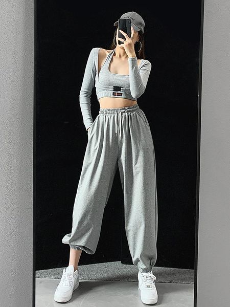 women's pants & capris sweatpants dancing grey hanging loose leggings 2021 spring and autumn straight guard, Black;white
women's pants & capris sweatpants dancing grey hanging loose leggings 2021 spring and autumn straight guard, Black;white