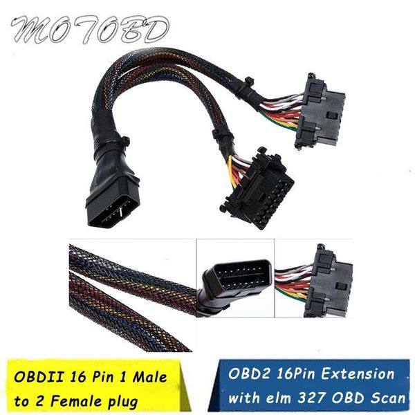 diagnostic tools obd2 male to dual female elbow extension cable with 16pins available connected 1 in 2 converted obd extender adapter
diagnostic tools obd2 male to dual female elbow extension cable with 16pins available connected 1 in 2 converted obd extender adapter