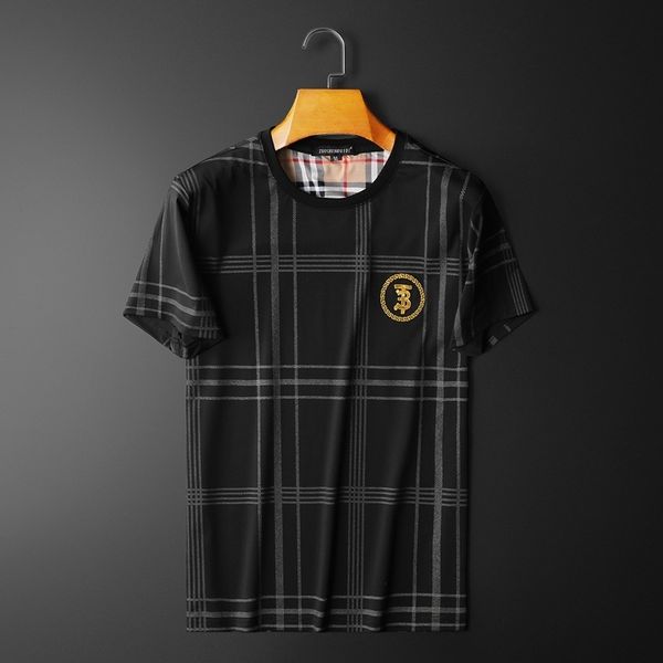 fashion t shirts 2021 summer men's plaid printed round neck embroidery short sleeve leisure slim high end fabric marketing, White;black
fashion t shirts 2021 summer men's plaid printed round neck embroidery short sleeve leisure slim high end fabric marketing, White;black