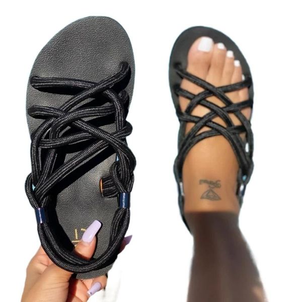 sandals 2021 summer woman shoes rope beach open toe ladies roman gladiator non-slip flip flop, Black
sandals 2021 summer woman shoes rope beach open toe ladies roman gladiator non-slip flip flop, Black