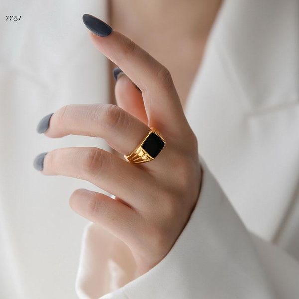 wedding rings black enamel square signet for women stainless steel gold vintage bulk items wholesale accessories 2021, Slivery;golden
wedding rings black enamel square signet for women stainless steel gold vintage bulk items wholesale accessories 2021, Slivery;golden