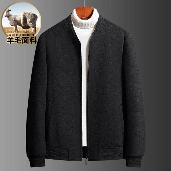 2021 autumn men's woolen et leisure busins middle-aged and young baseball collar woolen, Black
2021 autumn men's woolen et leisure busins middle-aged and young baseball collar woolen, Black