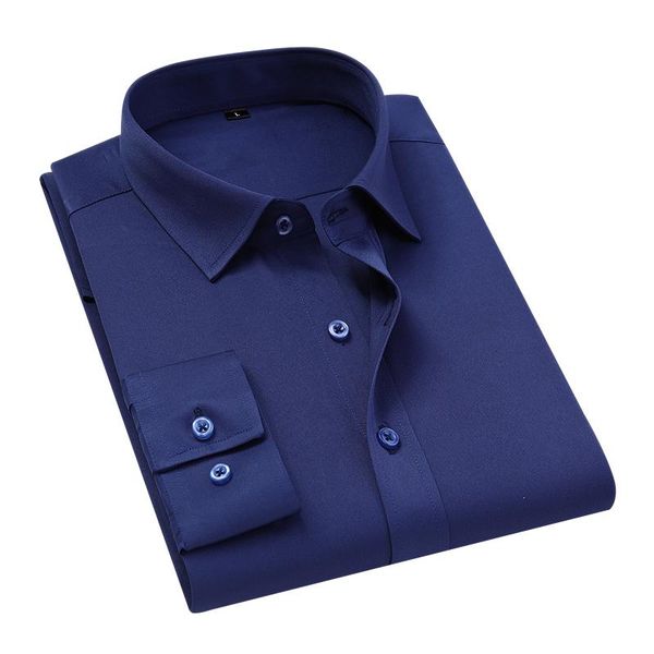 men's office formal wear four seasons long sleeve shirt 2021 business casual loose male high-end brand plus size clothes dress shirts, White;black
men's office formal wear four seasons long sleeve shirt 2021 business casual loose male high-end brand plus size clothes dress shirts, White;black