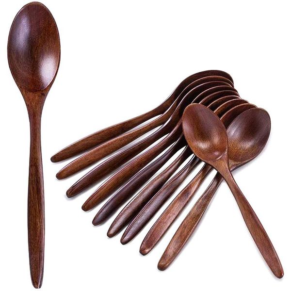 spoons wooden spoons, 10 pcs wood soup spoon set, long handle natural table for eating mixing stirring cooking - 7.3 inches
spoons wooden spoons, 10 pcs wood soup spoon set, long handle natural table for eating mixing stirring cooking - 7.3 inches