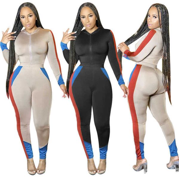 women's two piece pants fashion panelled contrast color 2pcs sets designer slim cardigan hooded womens clo k2hu, White
women's two piece pants fashion panelled contrast color 2pcs sets designer slim cardigan hooded womens clo k2hu, White