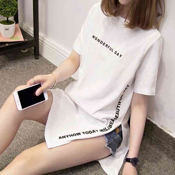 nkandby plus size wonderful day print long t shirts summer women loose slit femme cotton tshirt short sleeve ladies t-shirt 210408, White
nkandby plus size wonderful day print long t shirts summer women loose slit femme cotton tshirt short sleeve ladies t-shirt 210408, White