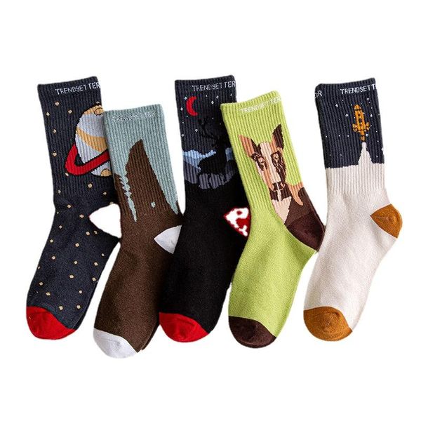 men's socks mid-length trendy women's wild korean sports breathable anime street dog, Black
men's socks mid-length trendy women's wild korean sports breathable anime street dog, Black
