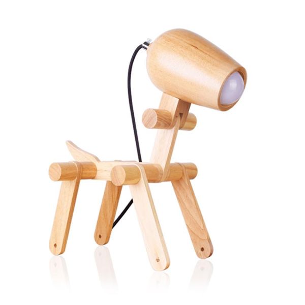 table lamps modern dog loft usb led wood bedroom bedside decorative lamp reading desk fixtures lights lighting