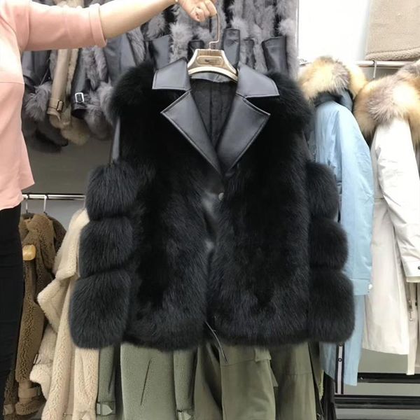 women's fur & faux nice whole skin coat female locomotive models short section was thin net red, Black
women's fur & faux nice whole skin coat female locomotive models short section was thin net red, Black