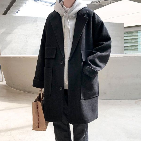 men's wool & blends black long trench coat men 2021 over mens thick pockets windbreaker male korean fashion harajuku winter jackets
men's wool & blends black long trench coat men 2021 over mens thick pockets windbreaker male korean fashion harajuku winter jackets