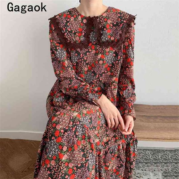 vintage women dress spring autumn peter pan collar lace floral straight dresses loose korean chic wild vestidos 210531, Black;gray
vintage women dress spring autumn peter pan collar lace floral straight dresses loose korean chic wild vestidos 210531, Black;gray