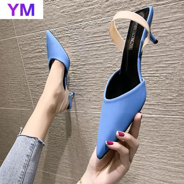 sandals candy color 2021 arrivals pointed toe women back strap elastic band slides slingback dress shoes sadalias femininas, Black
sandals candy color 2021 arrivals pointed toe women back strap elastic band slides slingback dress shoes sadalias femininas, Black