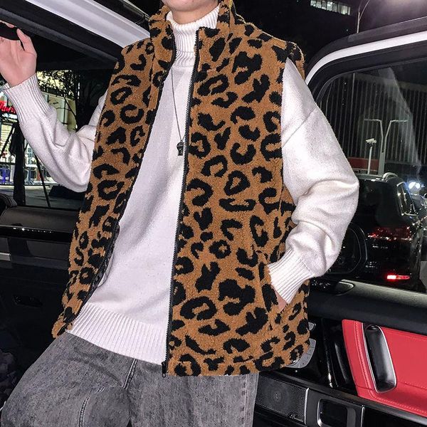 men's vests 2021 winter lamb sleeveless jackets cotton thicken plush waistcoat trend leopard printing keep warm brown m-2xl, Black;white
men's vests 2021 winter lamb sleeveless jackets cotton thicken plush waistcoat trend leopard printing keep warm brown m-2xl, Black;white