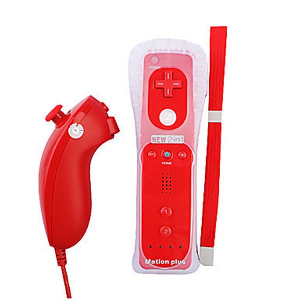 2 in 1 wireless remote joysticks game controllers+nunchuk control for nintendo wii gamepad silicone case motion sensor
2 in 1 wireless remote joysticks game controllers+nunchuk control for nintendo wii gamepad silicone case motion sensor