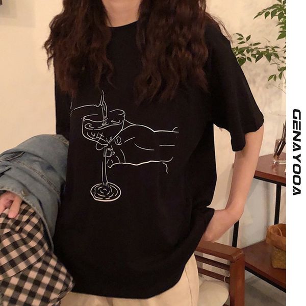 genayooa summer graphic tees o neck harajuku women casual yellow tee korean clothes vintage t shirt 210417, White
genayooa summer graphic tees o neck harajuku women casual yellow tee korean clothes vintage t shirt 210417, White