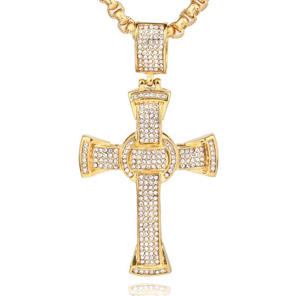 hip hop iced out bling rhinestone big cross pendant necklace male gold color stainless steel chains for men christian jewelry necklaces, Silver
hip hop iced out bling rhinestone big cross pendant necklace male gold color stainless steel chains for men christian jewelry necklaces, Silver